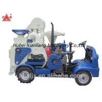 diesel tractor moving processing rice mill